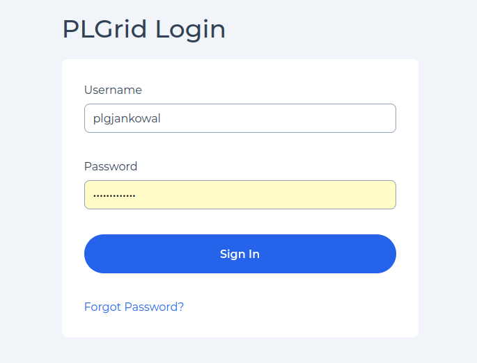 PLGrid login