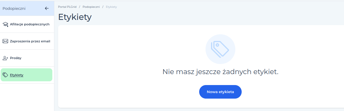 Tworzenie nowej etykiety