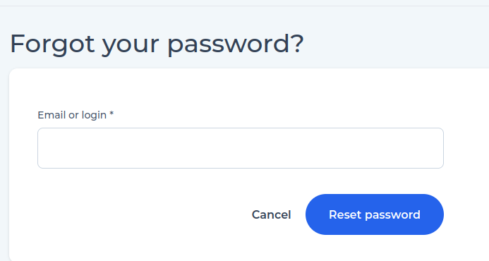 Link to recover your password
