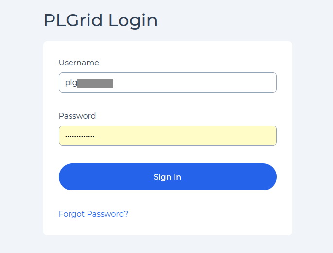 PLGrid login