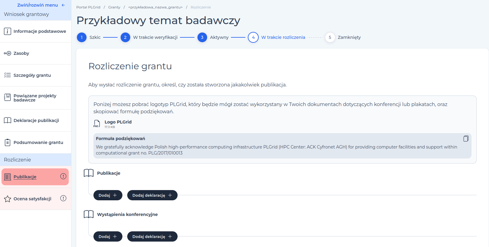 Logo i formuła podziękowań